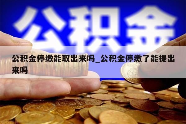 公积金停缴能取出来吗_公积金停缴了能提出来吗